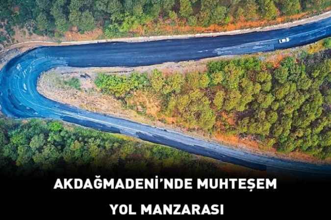 AKDAĞMADENİ'NDE MUHTEŞEM YOL MANZARASI 1