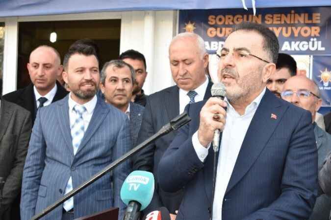 Ak Parti Sorgun Karargahı miting havasında açıldı 18