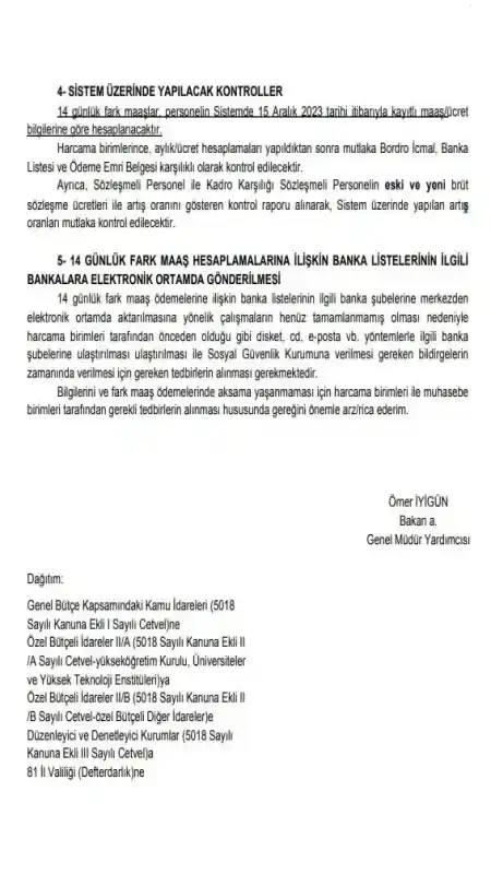 Maliye Bakanlığı'ndan '14 günlük maaş farkı' duyurusu 5