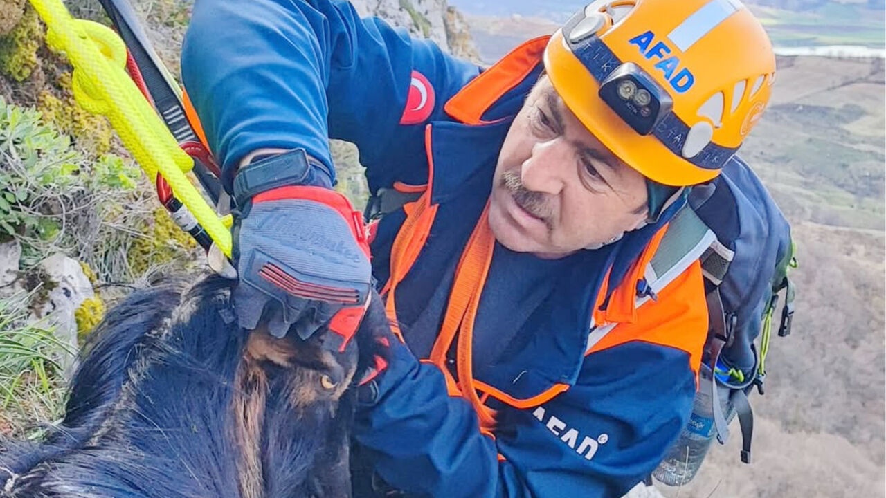 Yozgat’ta nefes kesen kurtarma! Keçiyi böyle kurtardılar: 6