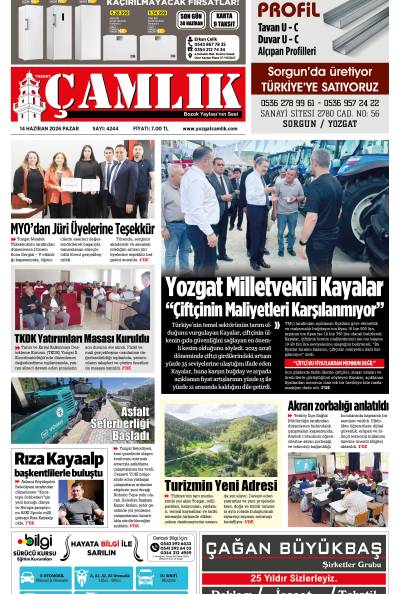 Yozgat Çamlık Gazetesi 14-06-2026