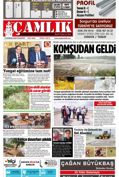 Yozgat Çamlık Gazetesi 15-06-2026