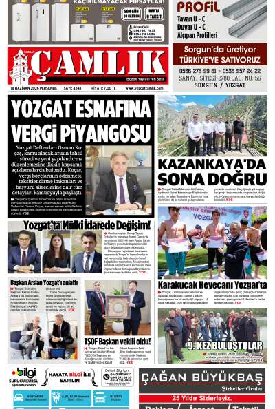 Yozgat Çamlık Gazetesi 18-06-2026