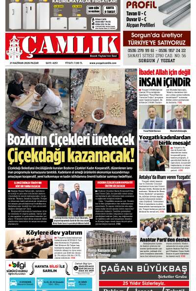Yozgat Çamlık Gazetesi 21-06-2026