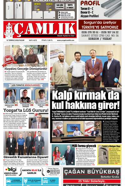 Yozgat Çamlık Gazetesi 12-07-2026