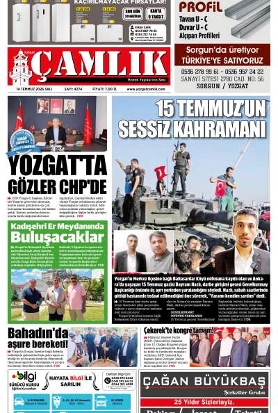 Yozgat Çamlık Gazetesi 14-07-2026