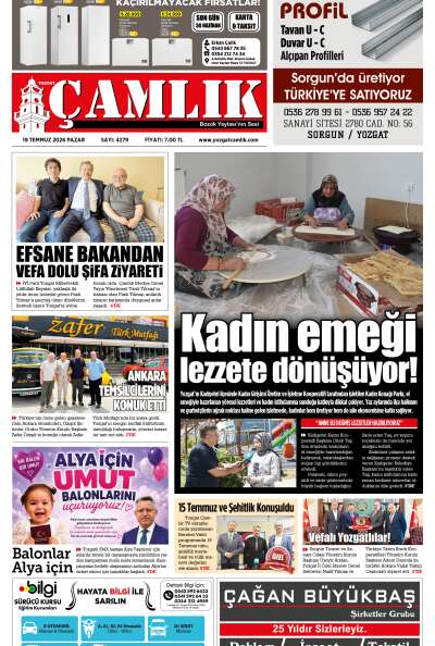 Yozgat Çamlık Gazetesi 19-07-2026