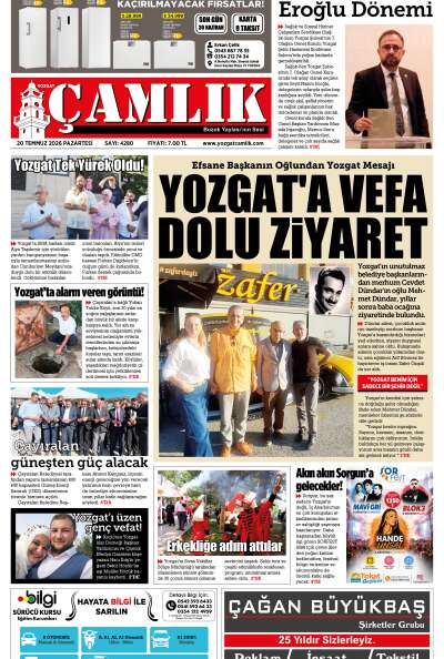 Yozgat Çamlık Gazetesi 20-07-2026