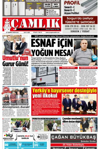 Yozgat Çamlık Gazetesi 21-07-2026
