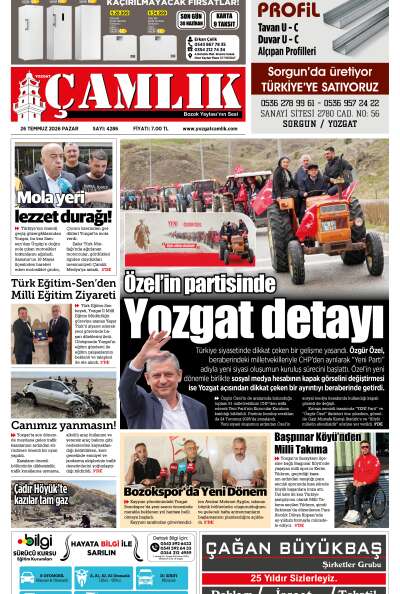 Yozgat Çamlık Gazetesi 26-07-2026