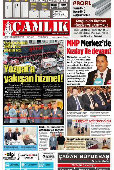 Yozgat Çamlık Gazetesi 27-07-2026