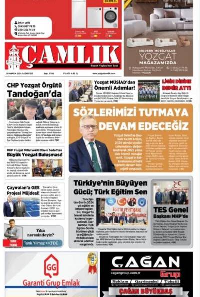 Yozgat Çamlık Gazetesi 30-12-2024