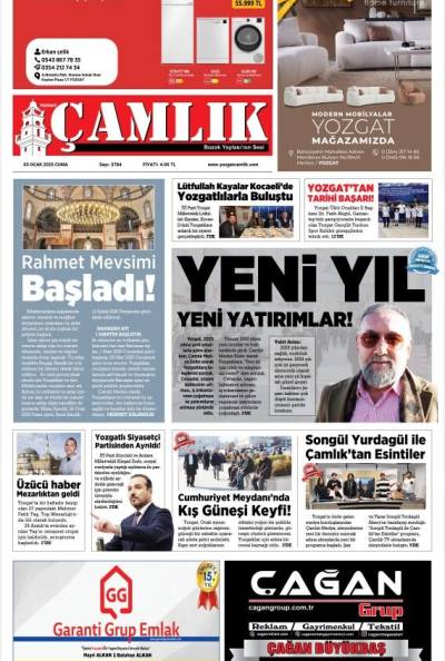 Yozgat Çamlık Gazetesi 03-01-2025