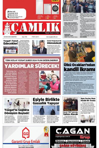 Yozgat Çamlık Gazetesi 04-01-2024