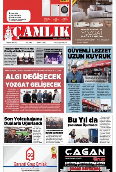 Yozgat Çamlık Gazetesi 14-01-2025