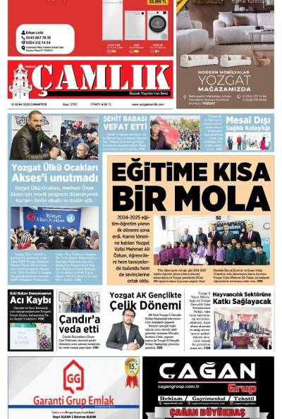 Yozgat Çamlık Gazetesi 18-01-2025