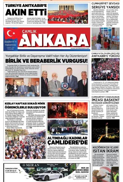 Çamlık Ankara Gazetesi 31 Ekim 2024
