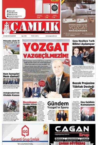 Yozgat Çamlık Gazetesi 20-01-2025