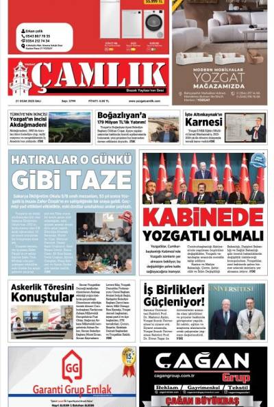 Yozgat Çamlık Gazetesi 21-01-2025