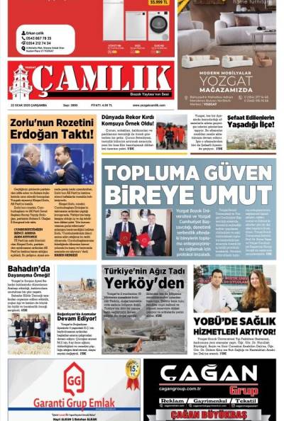 Yozgat Çamlık Gazetesi 22-01-2025
