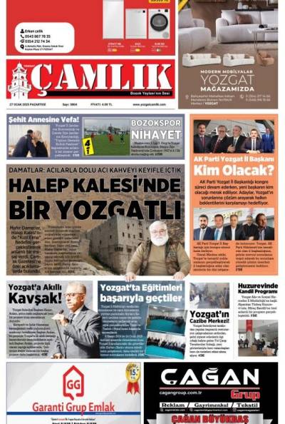 Yozgat Çamlık Gazetesi 27-01-2025