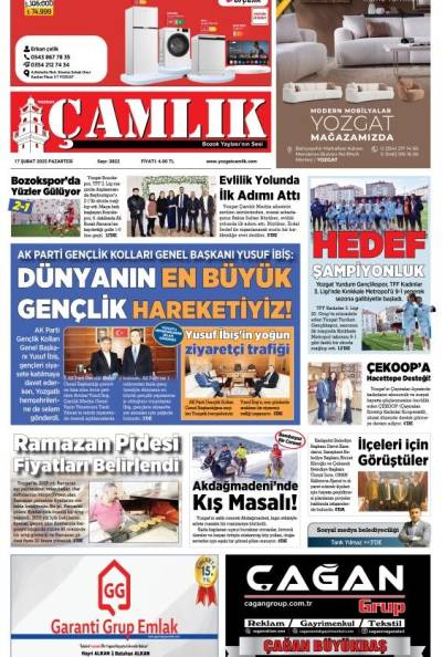 Yozgat Çamlık Gazetesi 17-02-2025