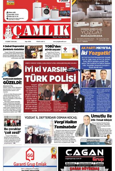 Yozgat Çamlık Gazetesi 25-02-2025