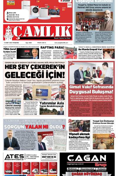 Yozgat Çamlık Gazetesi 13-03-2025