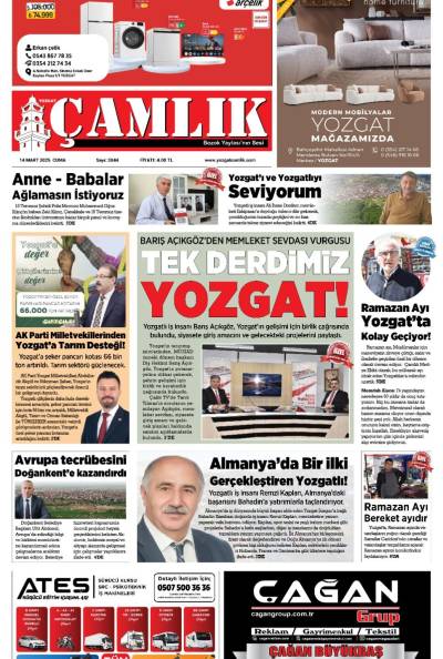 Yozgat Çamlık Gazetesi 14-03-2025