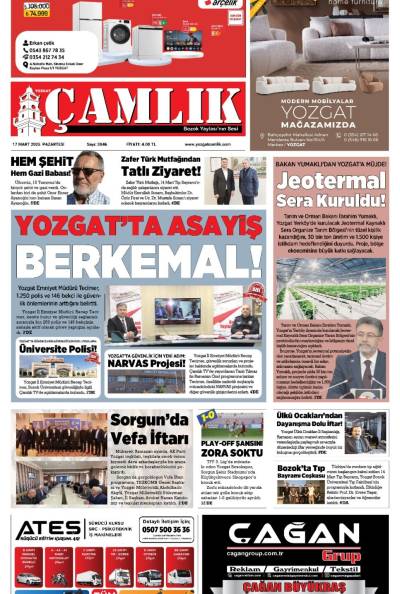 Yozgat Çamlık Gazetesi 17-03-2025