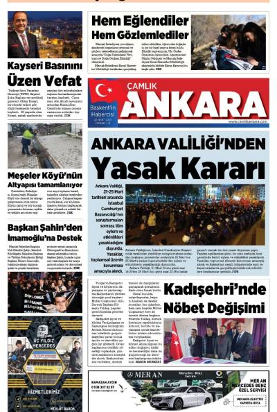 Çamlık Ankara Gazetesi 22-03-2025