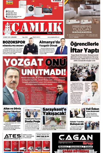 Yozgat Çamlık Gazetesi 26-03-2025