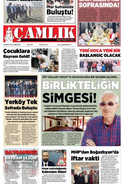 Yozgat Çamlık Gazetesi 29-03-2025