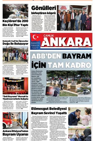 Çamlık Ankara Gazetesi 29-03-2025