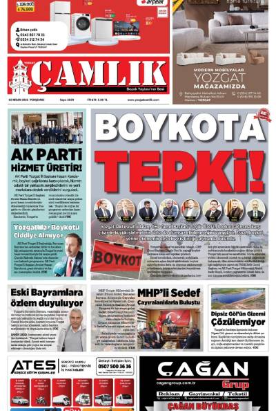 Yozgat Çamlık Gazetesi 03-04-2025