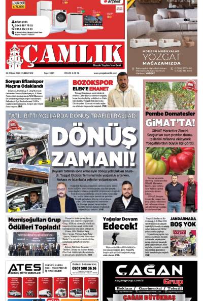 Yozgat Çamlık Gazetesi 05-04-2025