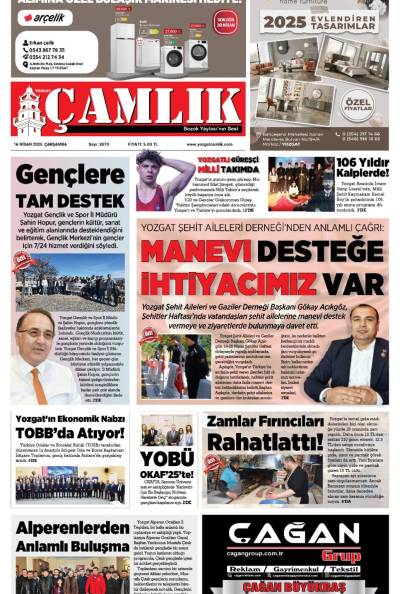 Yozgat Çamlık Gazetesi 16-04-2025