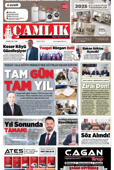 Yozgat Çamlık Gazetesi 18-04-2025