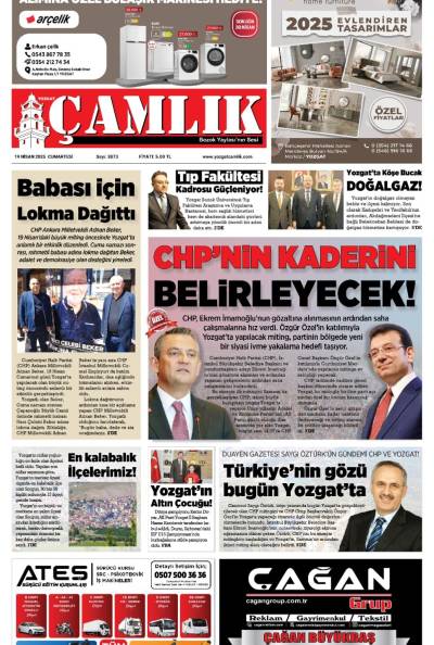 Yozgat Çamlık Gazetesi 19-04-2025