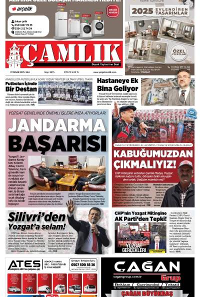 Yozgat Çamlık Gazetesi 22-04-2025