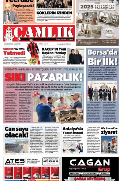 Yozgat Çamlık Gazetesi 28-04-2025