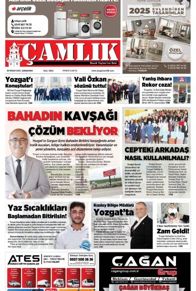 Yozgat Çamlık Gazetesi 30-04-2025