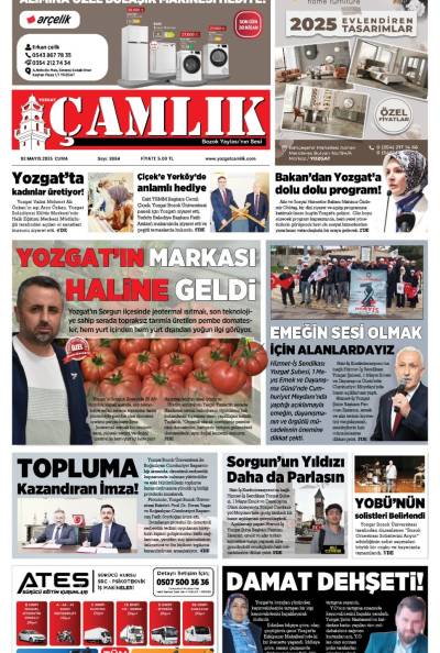 Yozgat Çamlık Gazetesi 02-05-2025