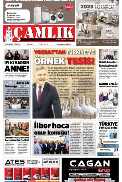 Yozgat Çamlık Gazetesi 12-05-2025