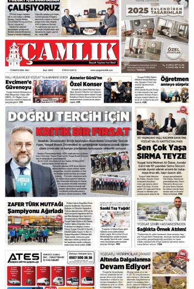 Yozgat Çamlık Gazetesi 13-05-2025