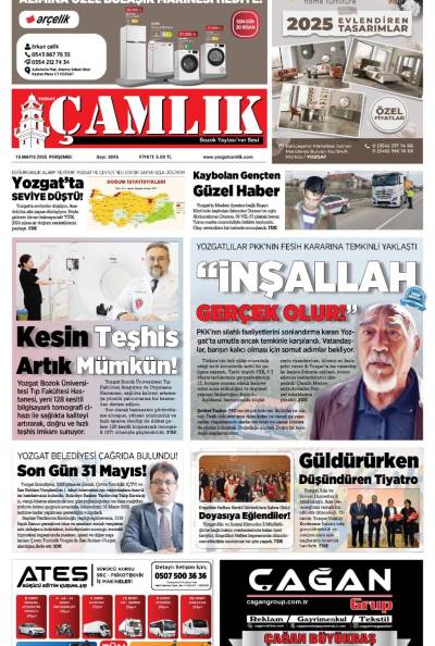 Yozgat Çamlık Gazetesi 15-05-2025