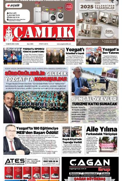 Yozgat Çamlık Gazetesi 16-05-2025