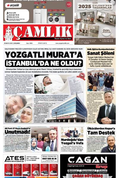 Yozgat Çamlık Gazetesi 28-05-2025