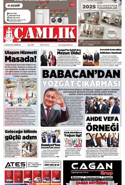 Yozgat Çamlık Gazetesi 31-05-2025