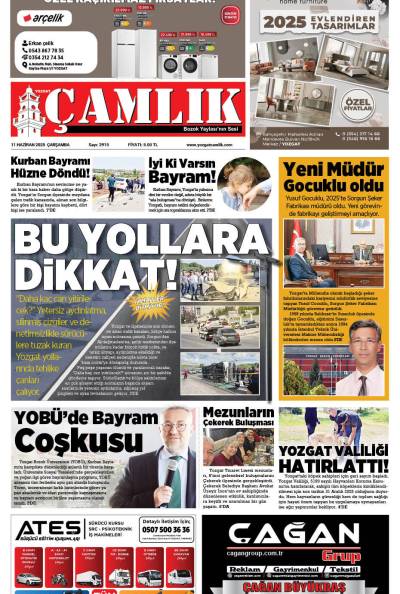 Yozgat Çamlık Gazetesi 11-06-2025